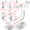 Сифон для ванны click/clack металл, арт. A504CKM AlcaPlast