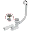 AlcaPlast A504CKM Слив-перелив для ванны - Click-Clack (хром)